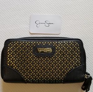 🖤💛 Jessica Simpson black & gold wallet /clutch